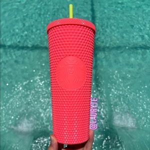 Starbucks 2022 Summer Glossy Dragonfruit Studded Cold Cup Tumbler